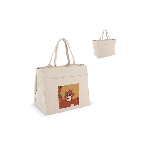BOLSA TOTE DE ALGODÓN CON CREMALLERA OEKO-TEX® 39 X 24 X 34CM 320G/M².