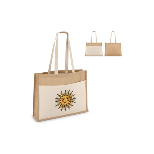 Sac fourre-tout en jute OEKO-TEX® 45 x 12 x 35cm 320g/m² - 1