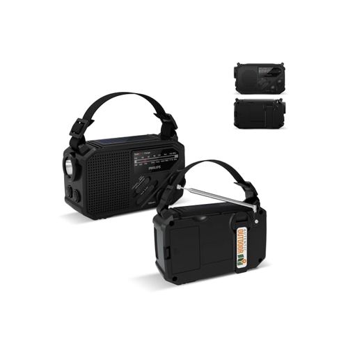 Radio d'urgence Philips TAR1609 avec tuner analogique FM/AM et lampe de poche
