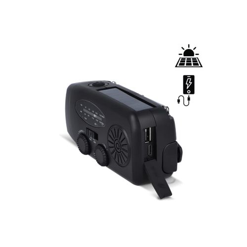 SafeSound Radio d'urgence solaire avec manivelle - 8