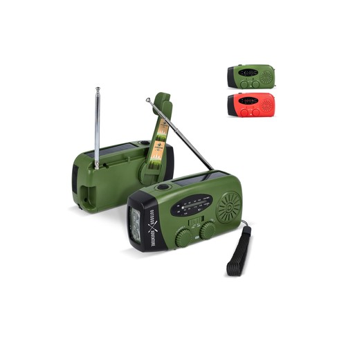 SafeSound Radio d'urgence solaire avec manivelle - 1
