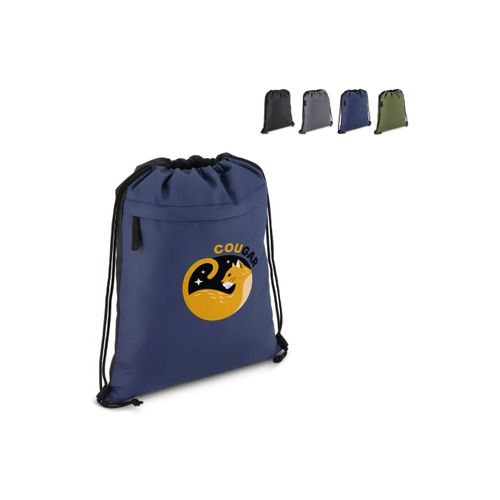 Sac à cordon en R-PET 600D enduit PU, dimensions 33 x 42 cm - 1