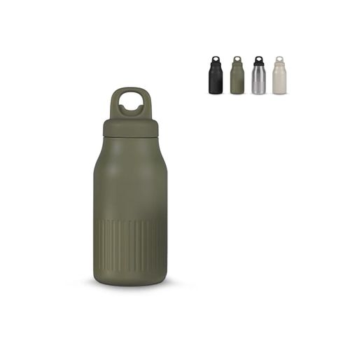 Sagaform Bouteille Truls en acier  avec bouchon à clic pratique (recyclé) 500 ml - 1