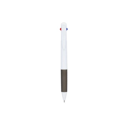 Stylo 3 couleurs avec grip et cordon