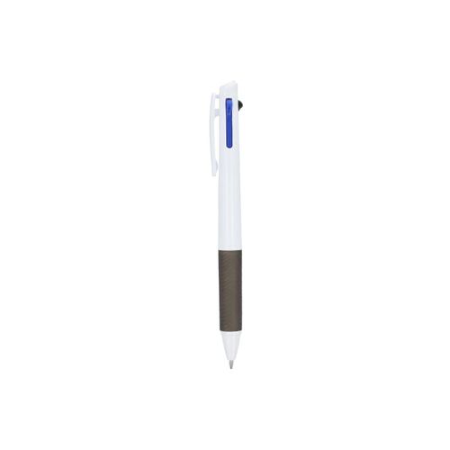 Stylo 3 couleurs avec grip et cordon