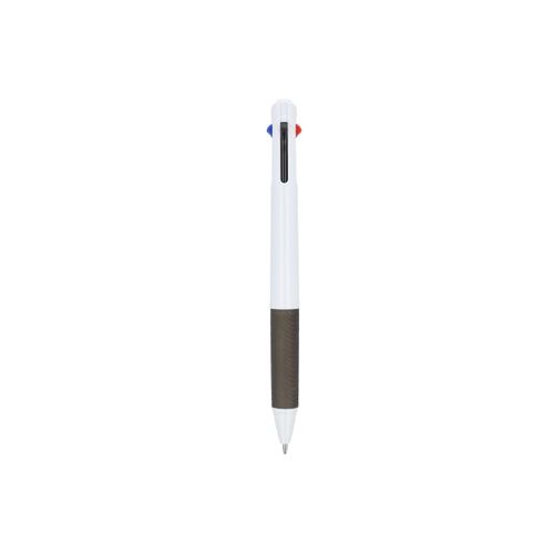 Stylo 3 couleurs avec grip et cordon