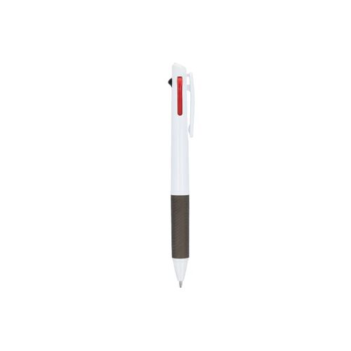 Stylo 3 couleurs avec grip et cordon