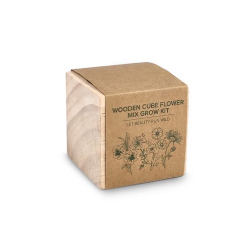 Ensemble de jardinières en bois FSC - Mélange de fleurs