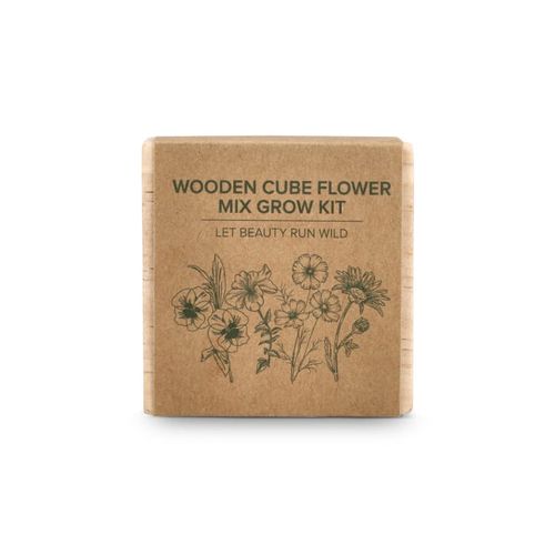 Ensemble de jardinières en bois FSC - Mélange de fleurs