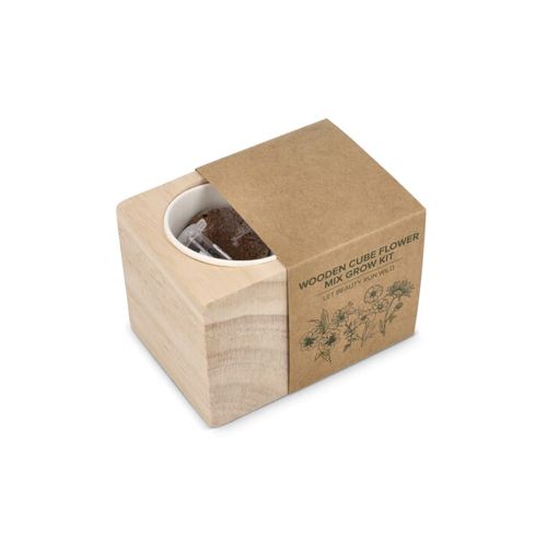 Ensemble de jardinières en bois FSC - Mélange de fleurs - 6