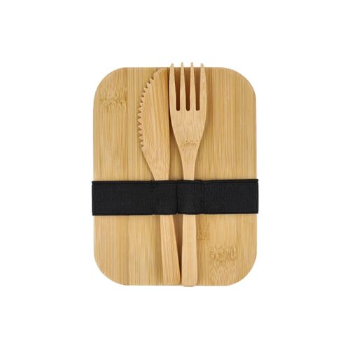 Boîte à lunch en acier inoxydable avec couvercle en bambou - 4