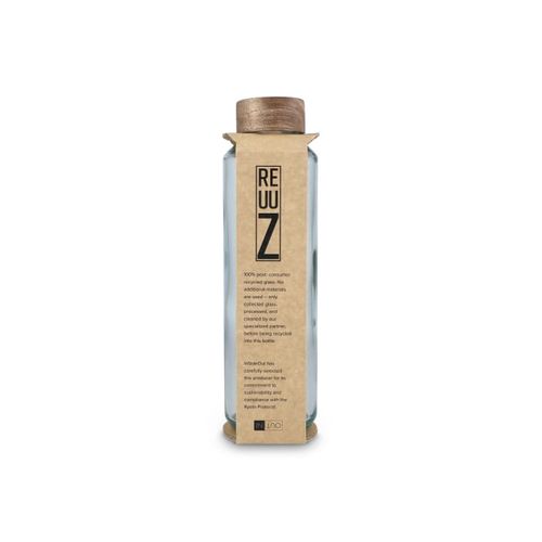 Bouteille d'eau en verre recyclé InSideOut ReuuZ avec bouchon en bois 650 ml - 6