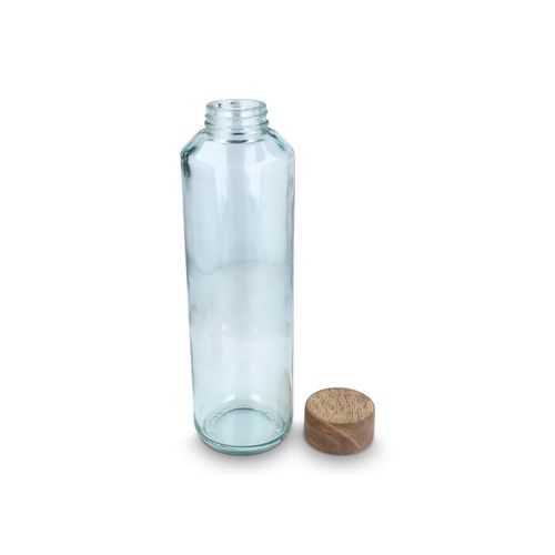 Bouteille d'eau en verre recyclé InSideOut ReuuZ avec bouchon en bois 650 ml - 4