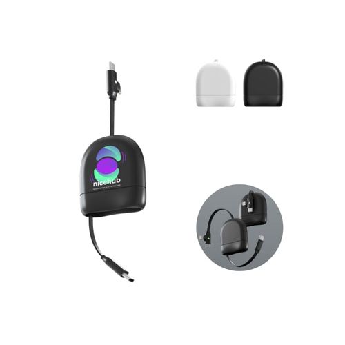 Câble rétractable USB-C et Lightning Xoopar ICE-R 60 W 1 mètre - 1