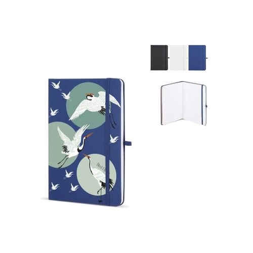 Carnet Olmo à couverture rigide en PU A5 avec notes autocollantes - 1