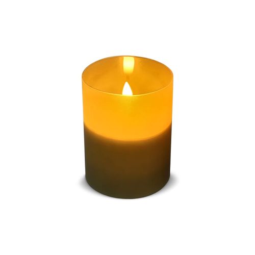 Bougie rechargeable à l'huile de cire et LED Nyelle dans un verre - 5