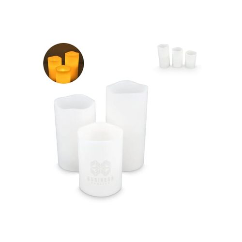 Ensemble de 3 bougies LED Koselys (fonctionnant à piles) - 1