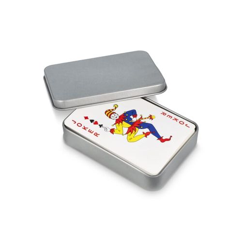 Jeu de cartes dans une boîte en fer-blanc - 2