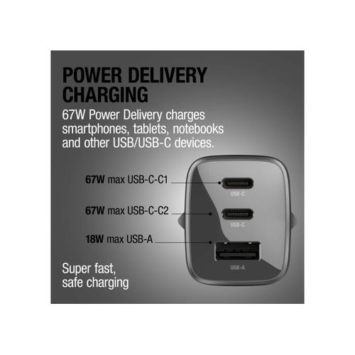 Fresh 'n Rebel chargeur rapide pour ordinateur portable 67 W GaN USB-C et USB-A - 10