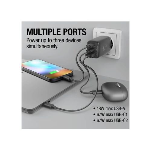 Fresh 'n Rebel chargeur rapide pour ordinateur portable 67 W GaN USB-C et USB-A - 6