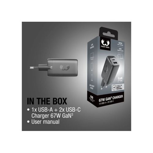 Fresh 'n Rebel chargeur rapide pour ordinateur portable 67 W GaN USB-C et USB-A - 5