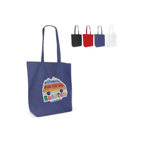 Sac en coton bio couleur long 270g/m² 42x12x43 cm - 1