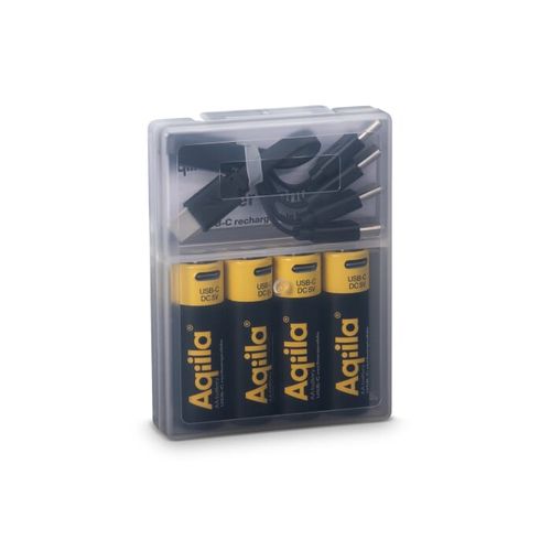Lot de 4 piles rechargeables AA Aqiila USB-C 2000 mAh - 2