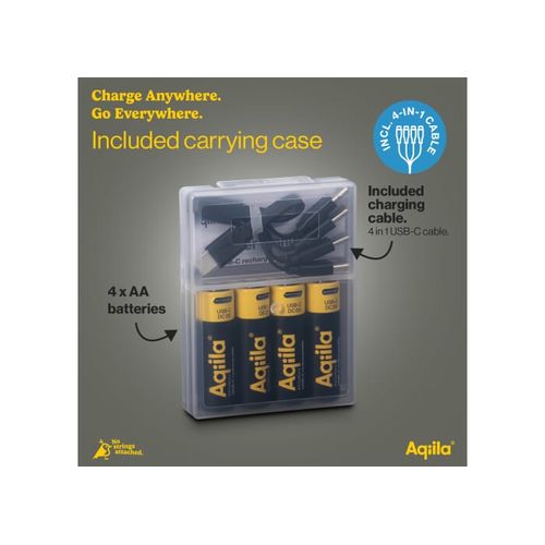 Lot de 4 piles rechargeables AA Aqiila USB-C 2000 mAh - 7