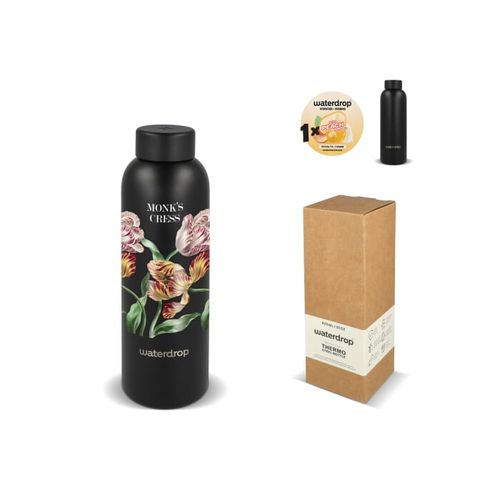 Bouteille en acier inoxydable Waterdrop avec bouchon en acier 600 ml - 1