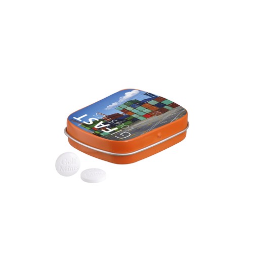 Mini hinged tin golf mints