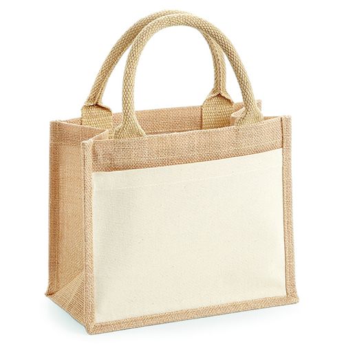 Cotton Pocket Jute Gift Bag, Westford Mill, SquareNuts - Mataro Advice srl