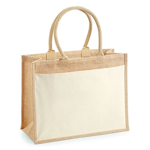 Cotton Pocket Jute Shopper, Westford Mill, SquareNuts - Mataro Advice srl
