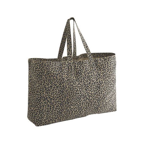 Leopard Print Canvas Oversized Tote Bag, Westford Mill, SquareNuts - Mataro Advice srl