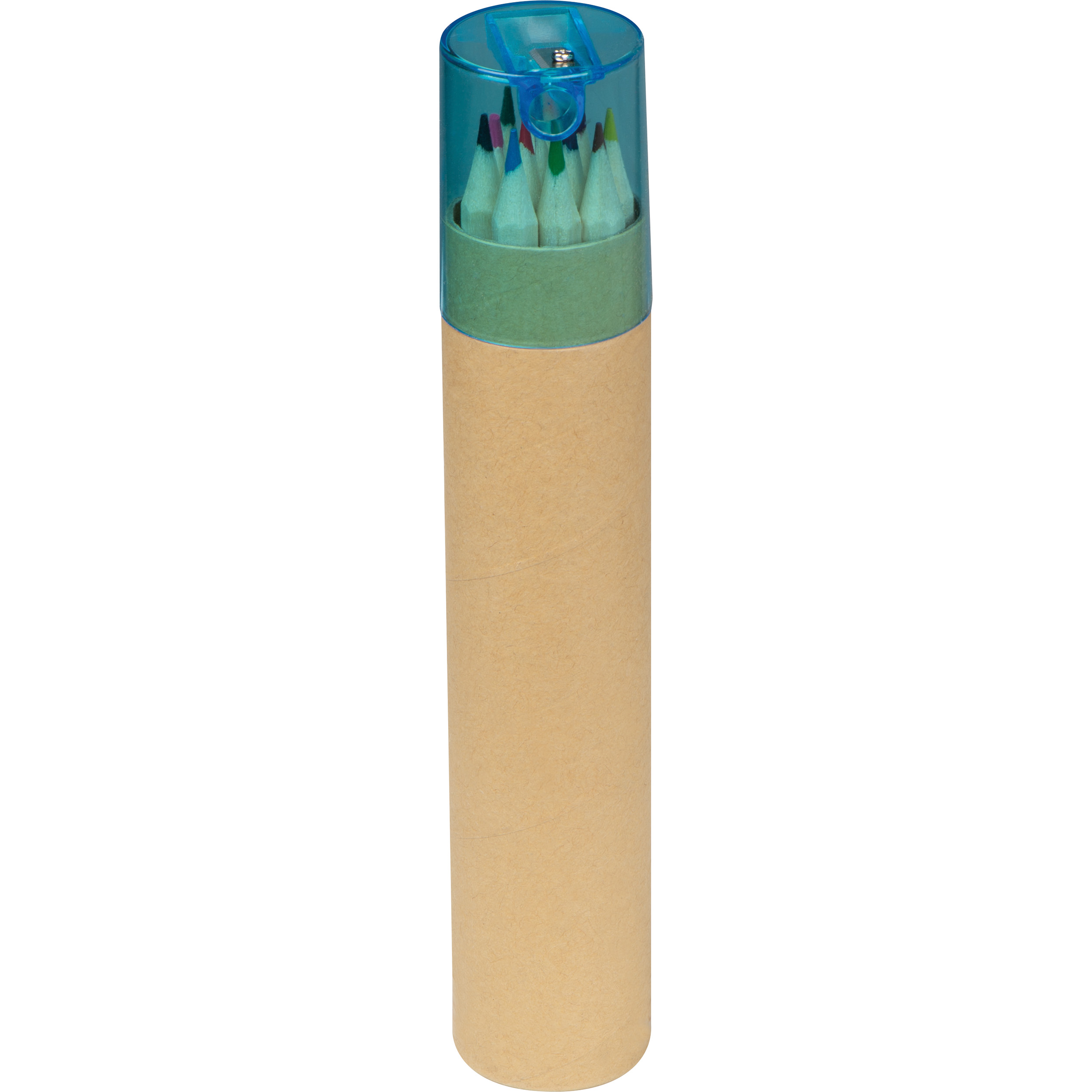 12 crayons de couleurs avec taille-crayon MIA - 1