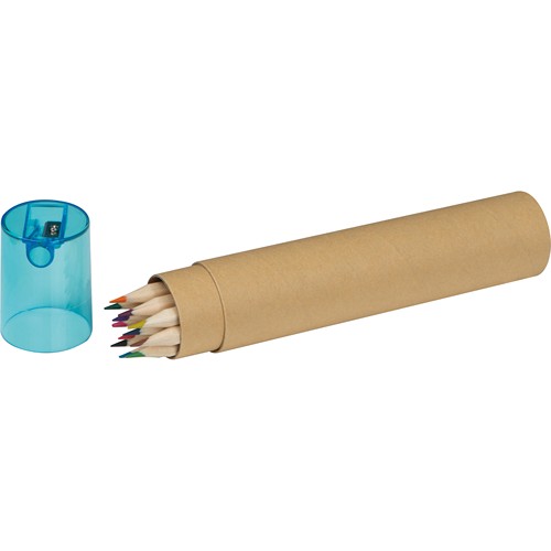 12 crayons de couleurs avec taille-crayon MIA - 2