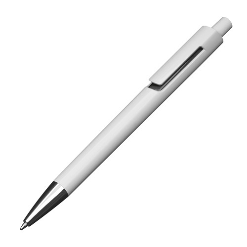 Stylo bille blanc avec applications colorées DEAN - 1
