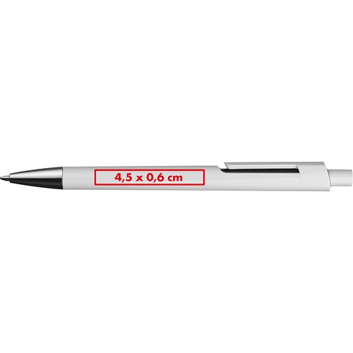 Stylo bille blanc avec applications colorées DEAN - 4