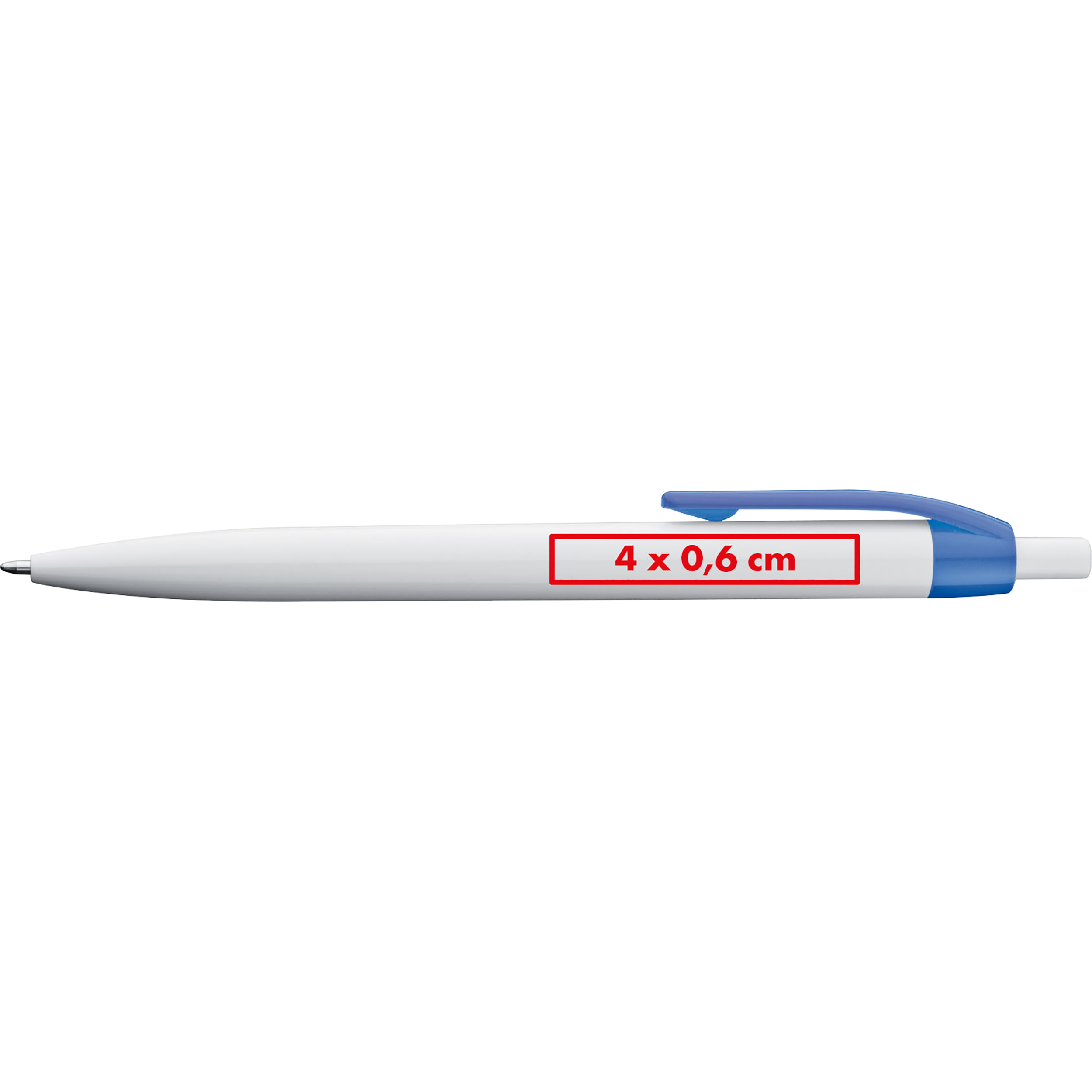 Stylo bille plastique avec clip de couleur BERTA - 4