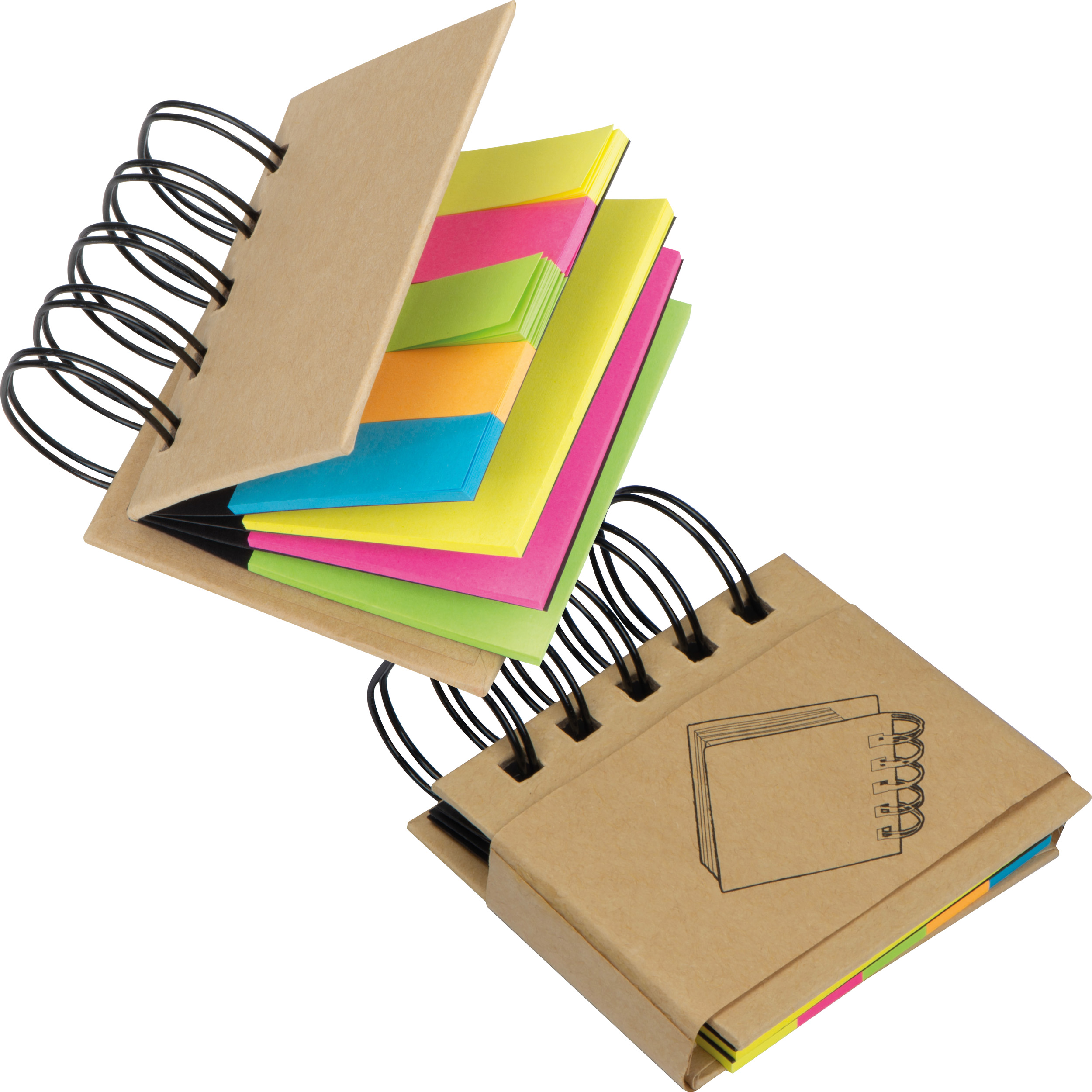 Petit carnet spirales avec index adhésifs BENEDYKTA - 1
