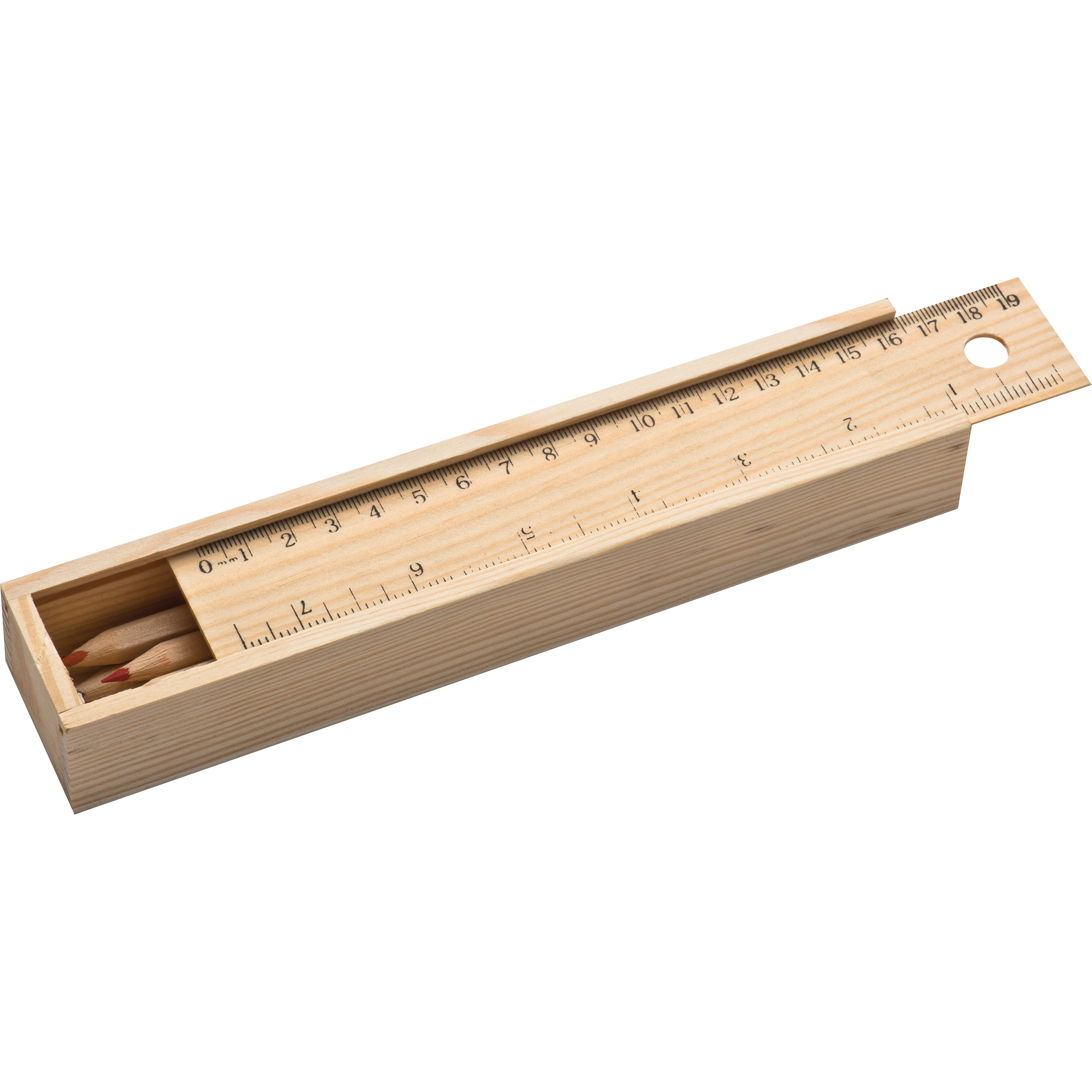 Coffret en bois avec crayons de couleurs ADELE - 3