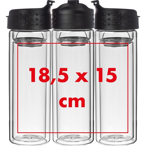 Bouteille en verre avec passoire LIVIO - 5