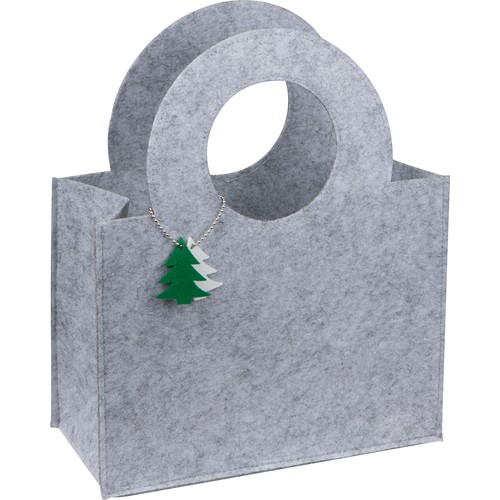 Sac en feutre avec pendantif en forme dun sapin GENNARO - 1