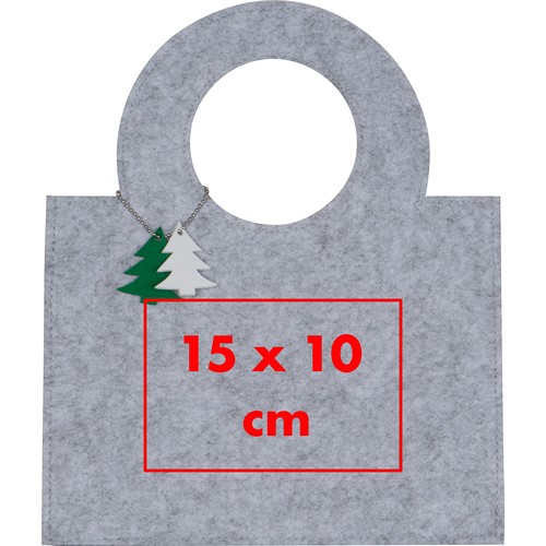 Sac en feutre avec pendantif en forme dun sapin GENNARO - 2