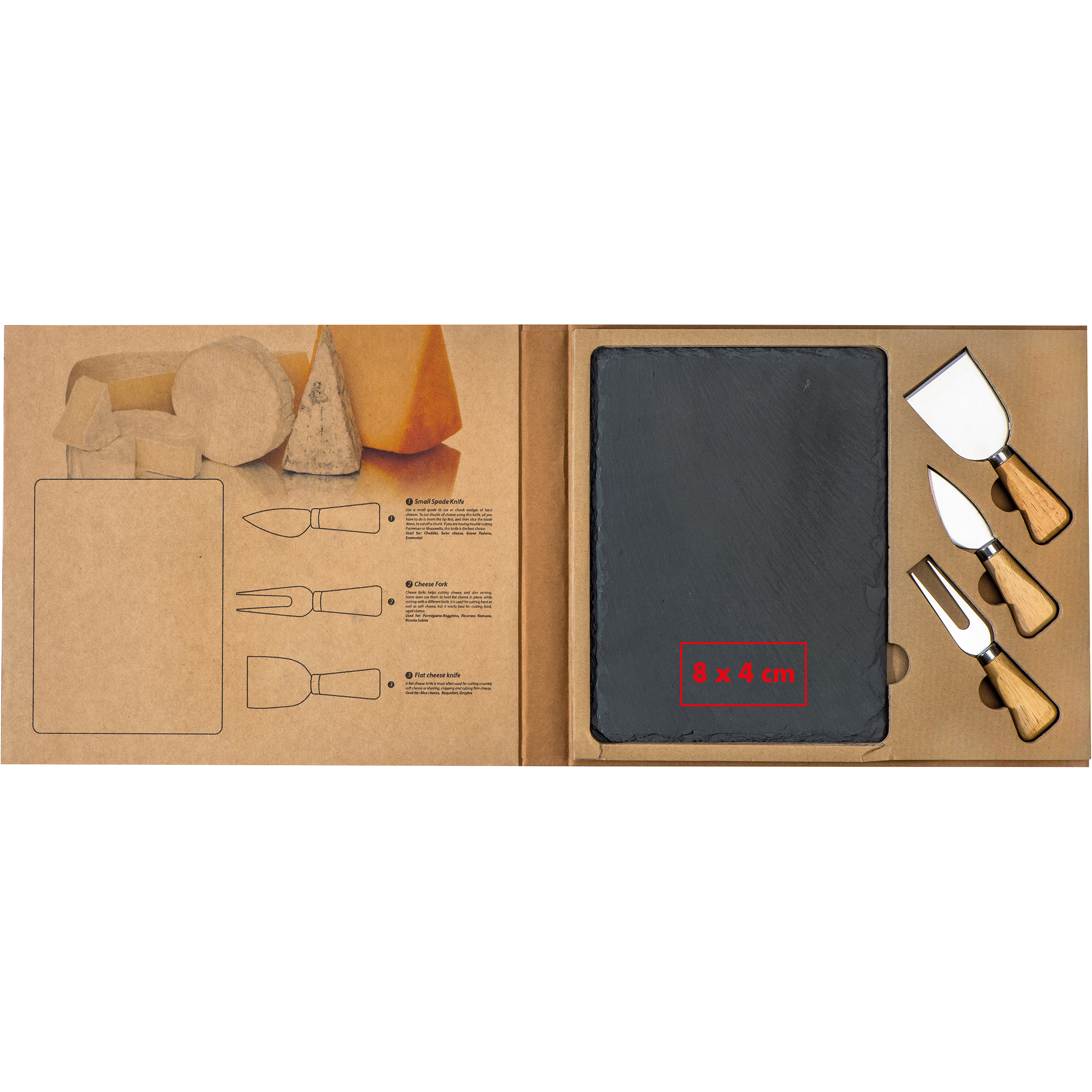 Set pour fromage avec plateau en ardoise VIOLA - 4