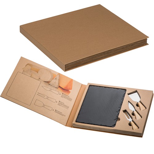 Set pour fromage avec plateau en ardoise VIOLA - 1