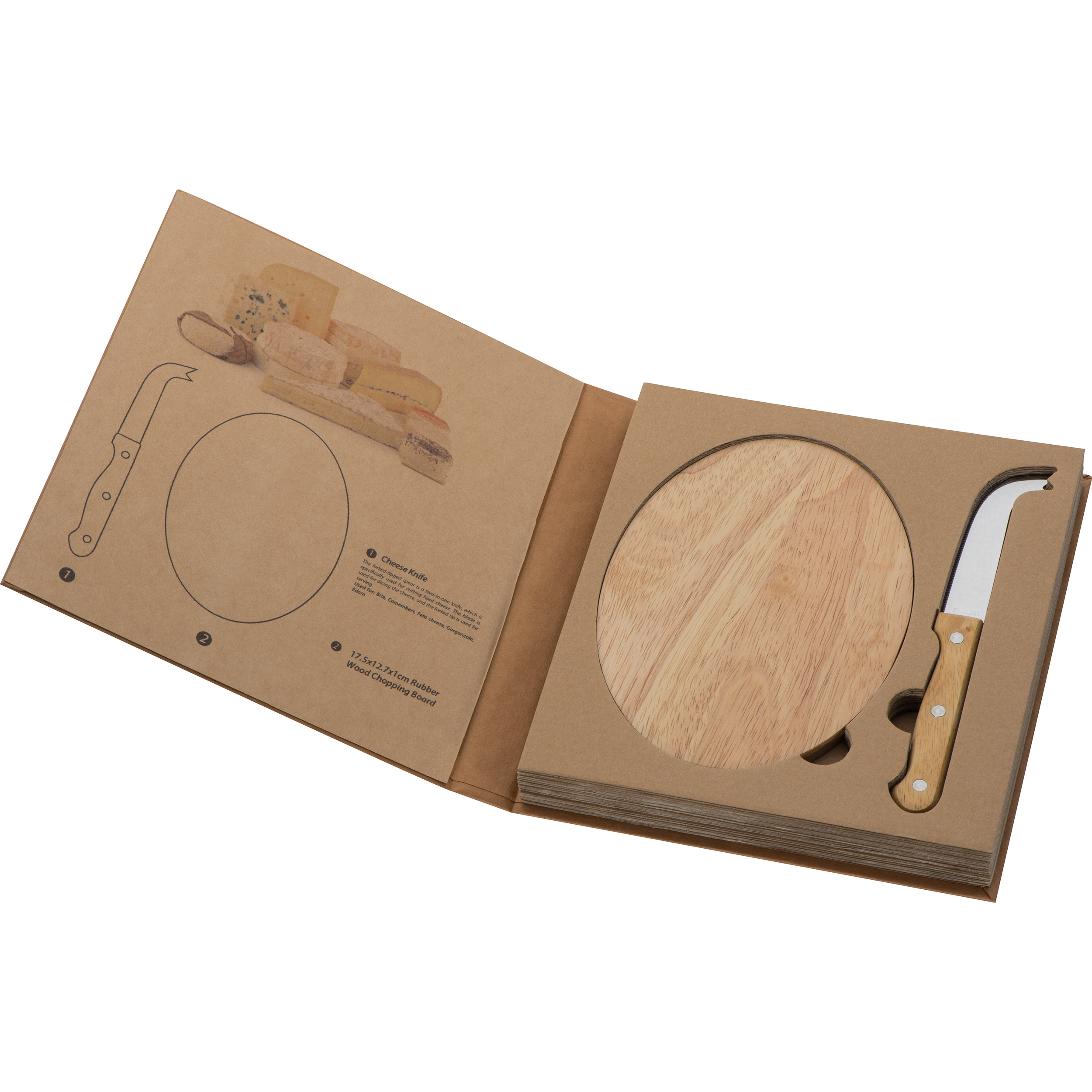 Set pour fromage avec plateau en bois EMILIO - 2
