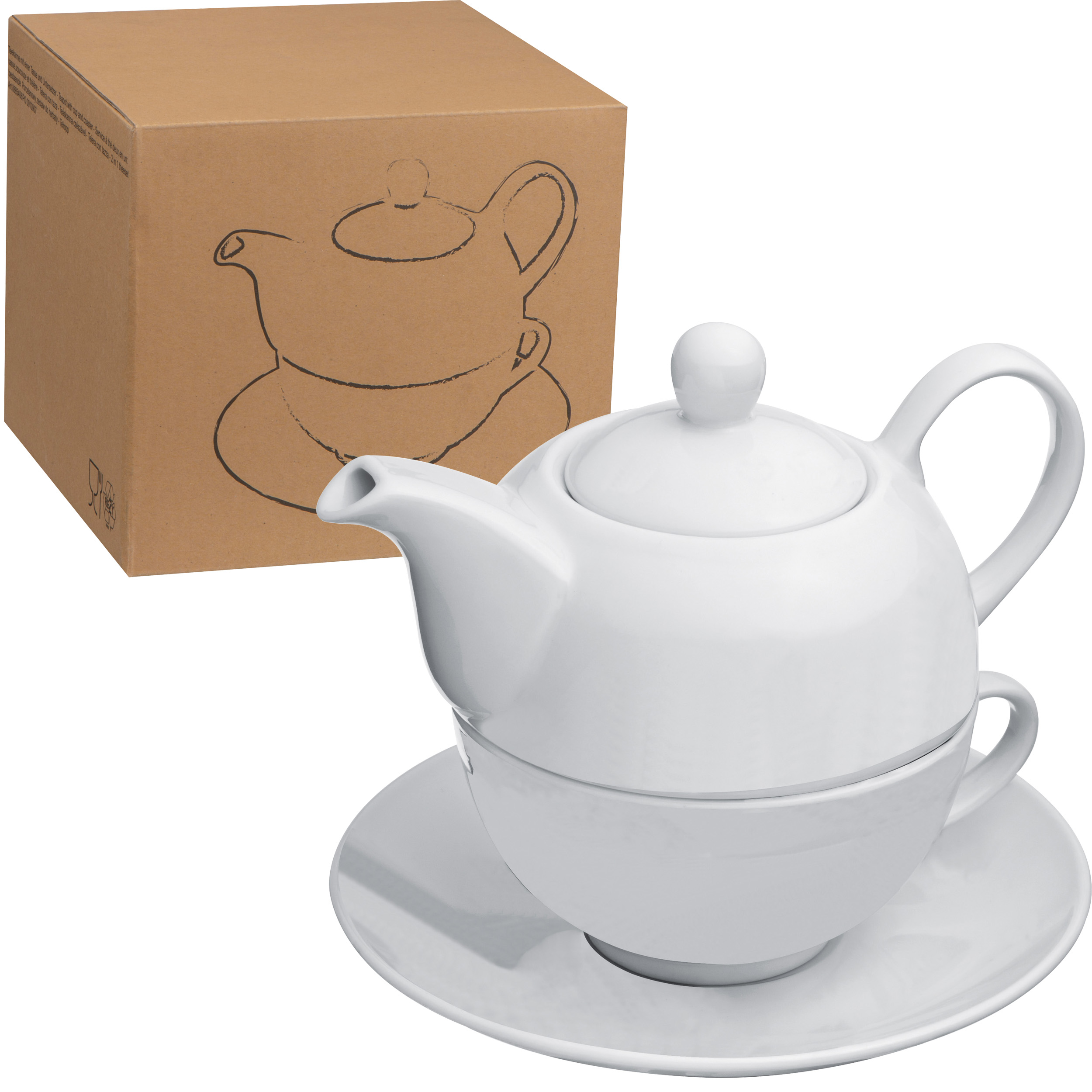 Service à thé deux en un: tasse, soucoupe et théière ELIAS - 1