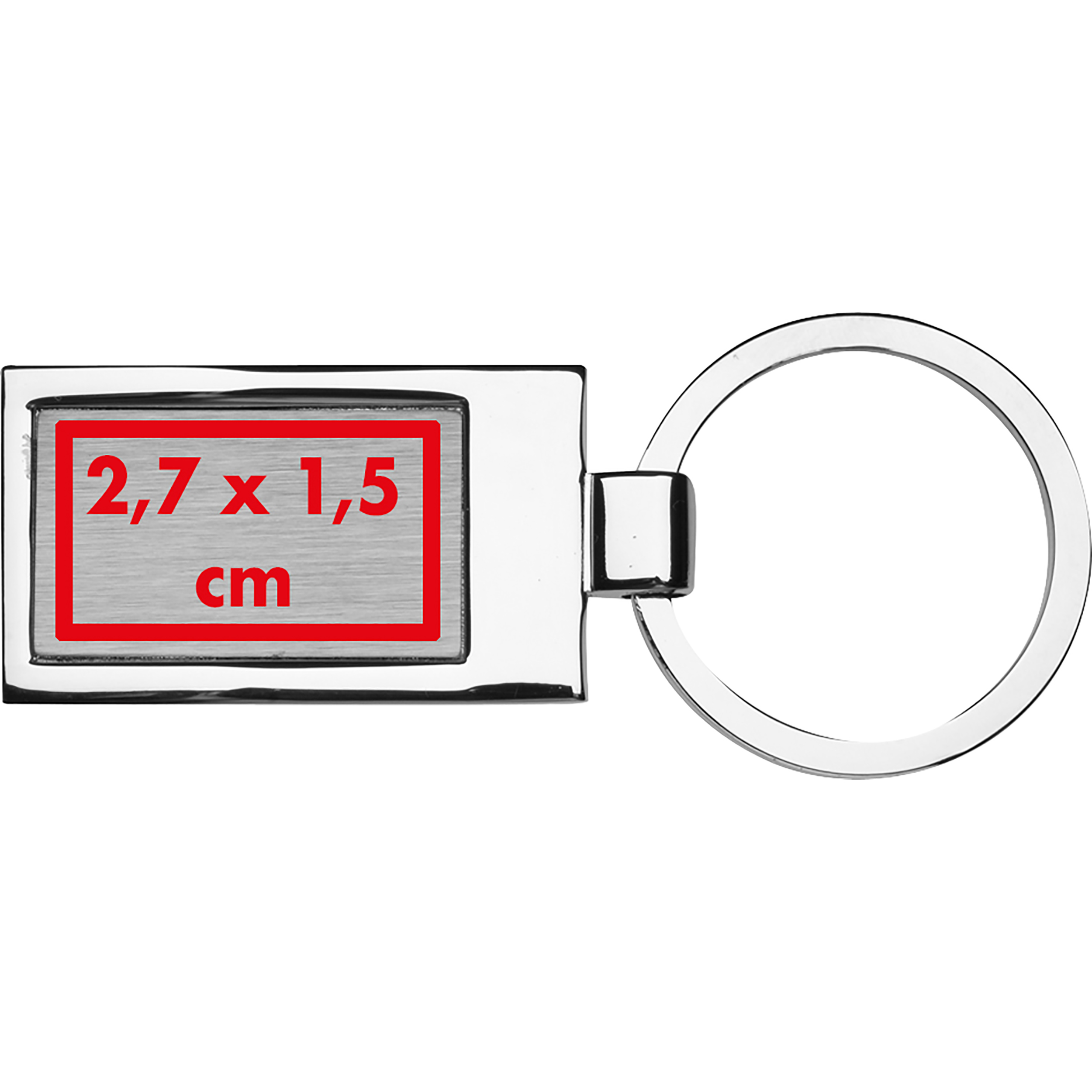 Porte-clés rectangulaire en métal NAOMI - 4