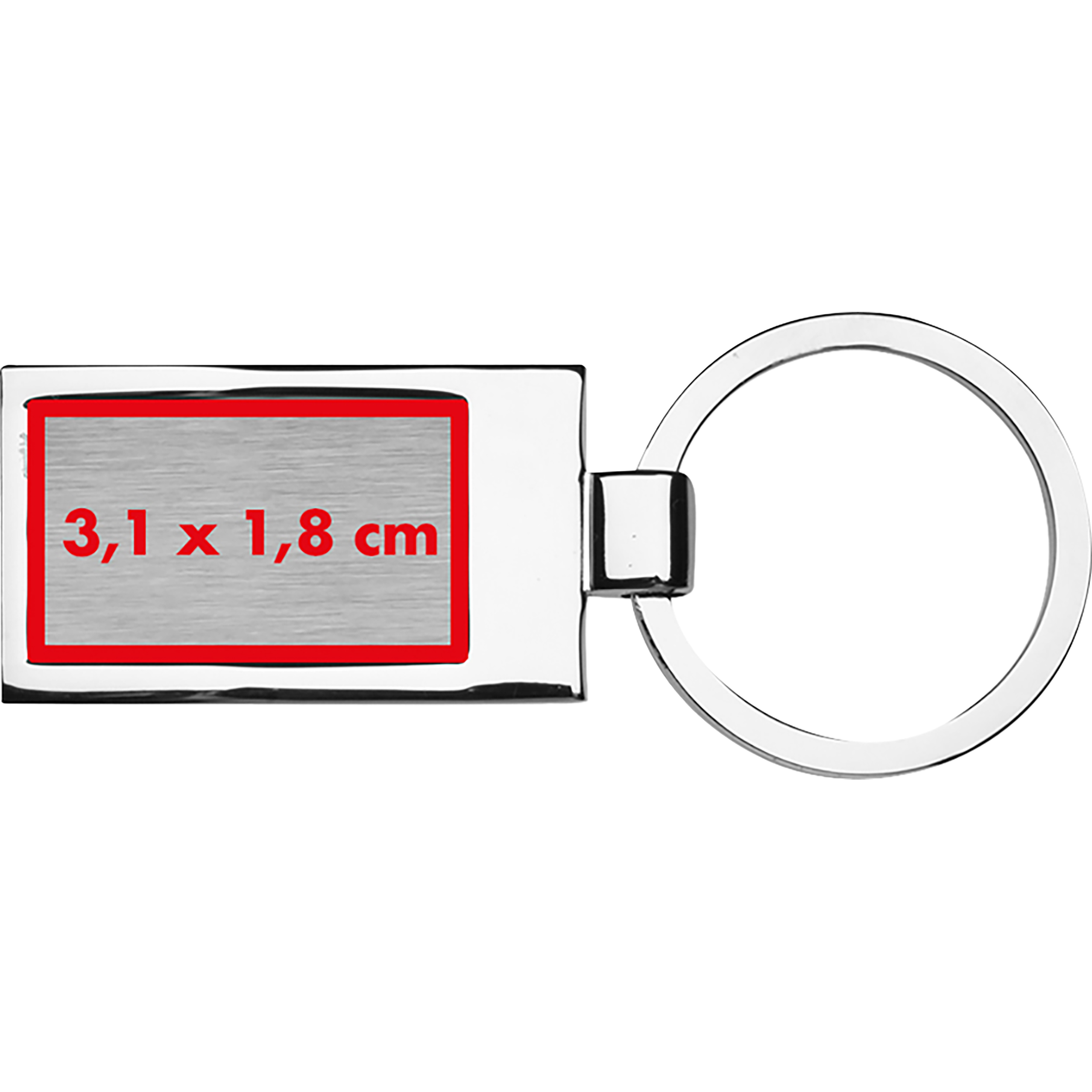 Porte-clés rectangulaire en métal NAOMI - 5