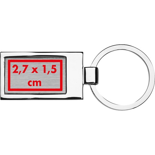 Porte-clés rectangulaire en métal NAOMI - 4
